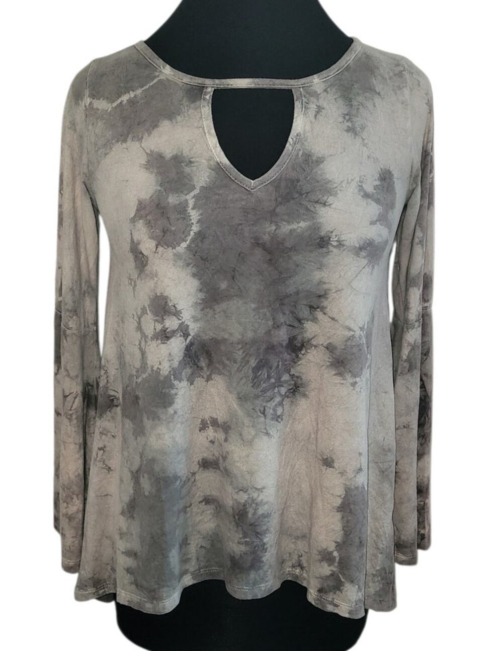 PPLA Storm Tie Dye Bell Sleeve Top XS EUC Fairycore 70s Festival Romantic Chic